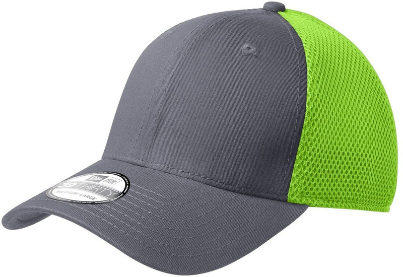 no-logo New Era Stretch Mesh Cap-Regular-New Era-Graphite/Cyber Green-S/M-Thread Logic no-logo