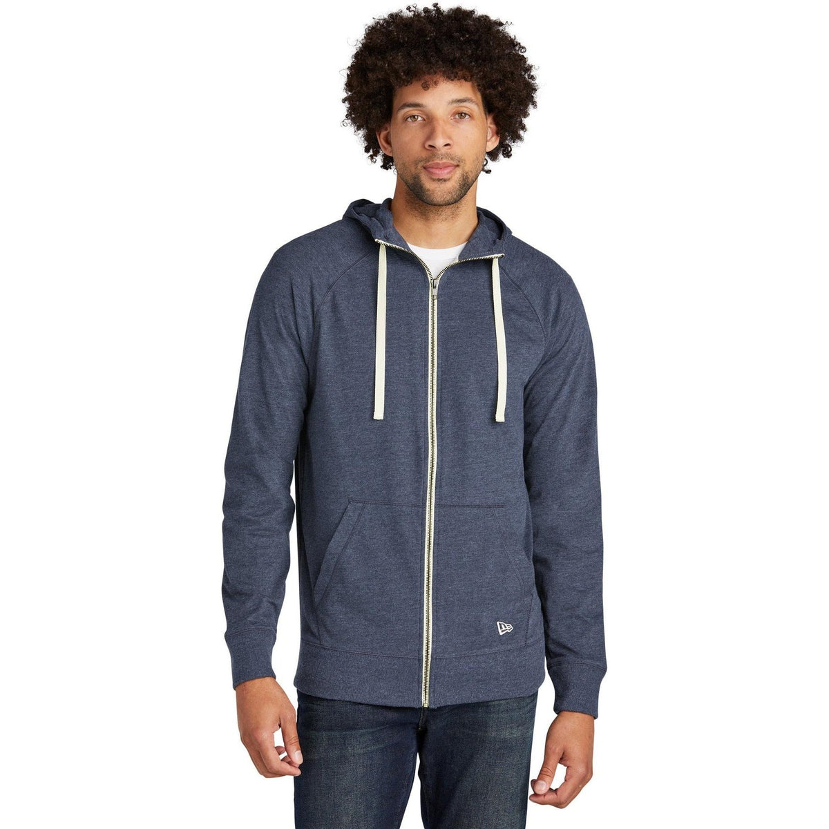 no-logo New Era Sueded Cotton Full-Zip Hoodie-Full Zips-New Era-Thread Logic