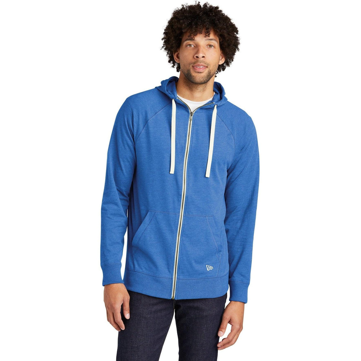 no-logo New Era Sueded Cotton Full-Zip Hoodie-Full Zips-New Era-Thread Logic