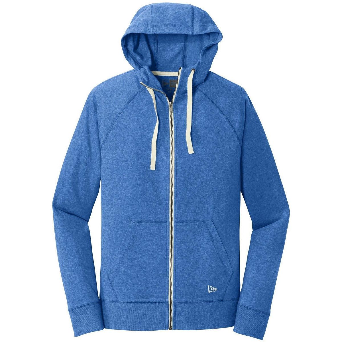 no-logo New Era Sueded Cotton Full-Zip Hoodie-Full Zips-New Era-Royal Heather-S-Thread Logic