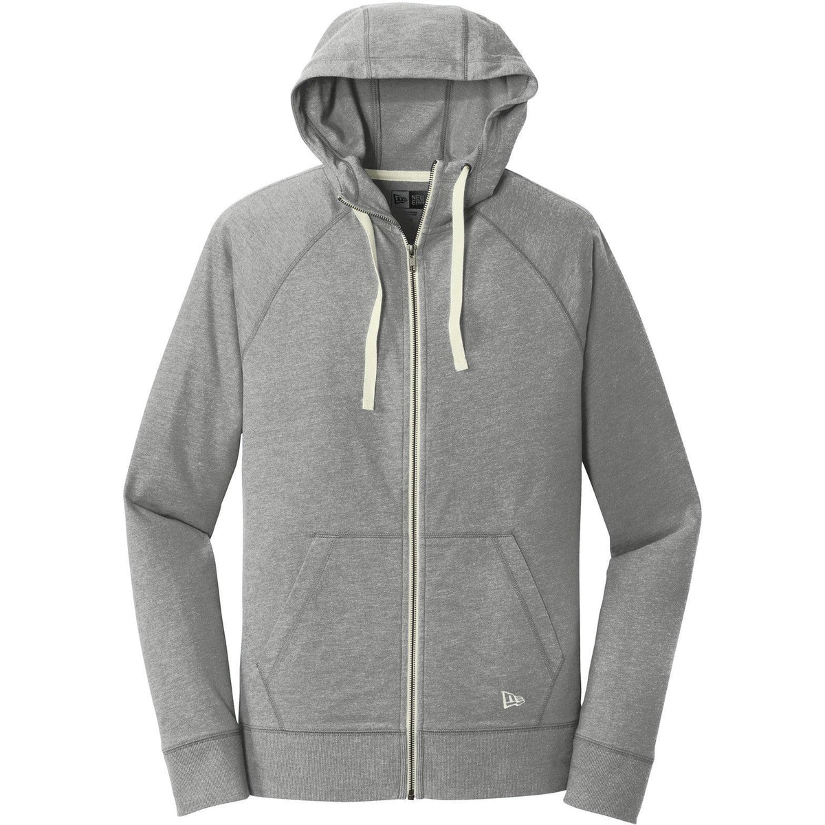 no-logo New Era Sueded Cotton Full-Zip Hoodie-Full Zips-New Era-Shadow Grey Heather-S-Thread Logic
