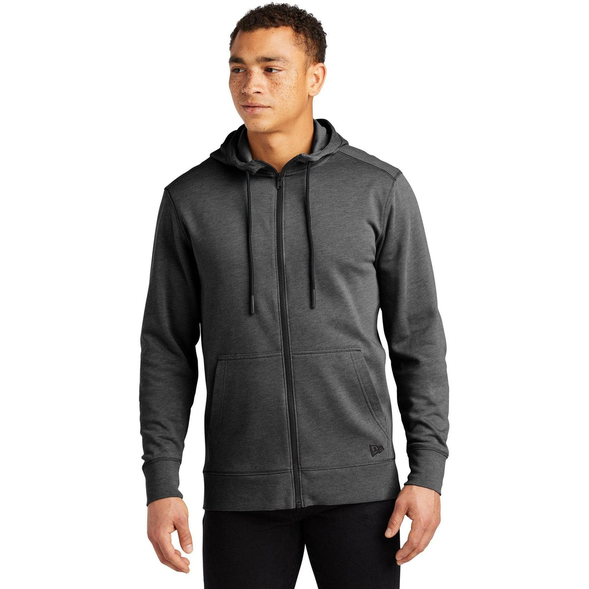 no-logo New Era Tri-Blend Fleece Full-Zip Hoodie-Full Zips-New Era-Thread Logic