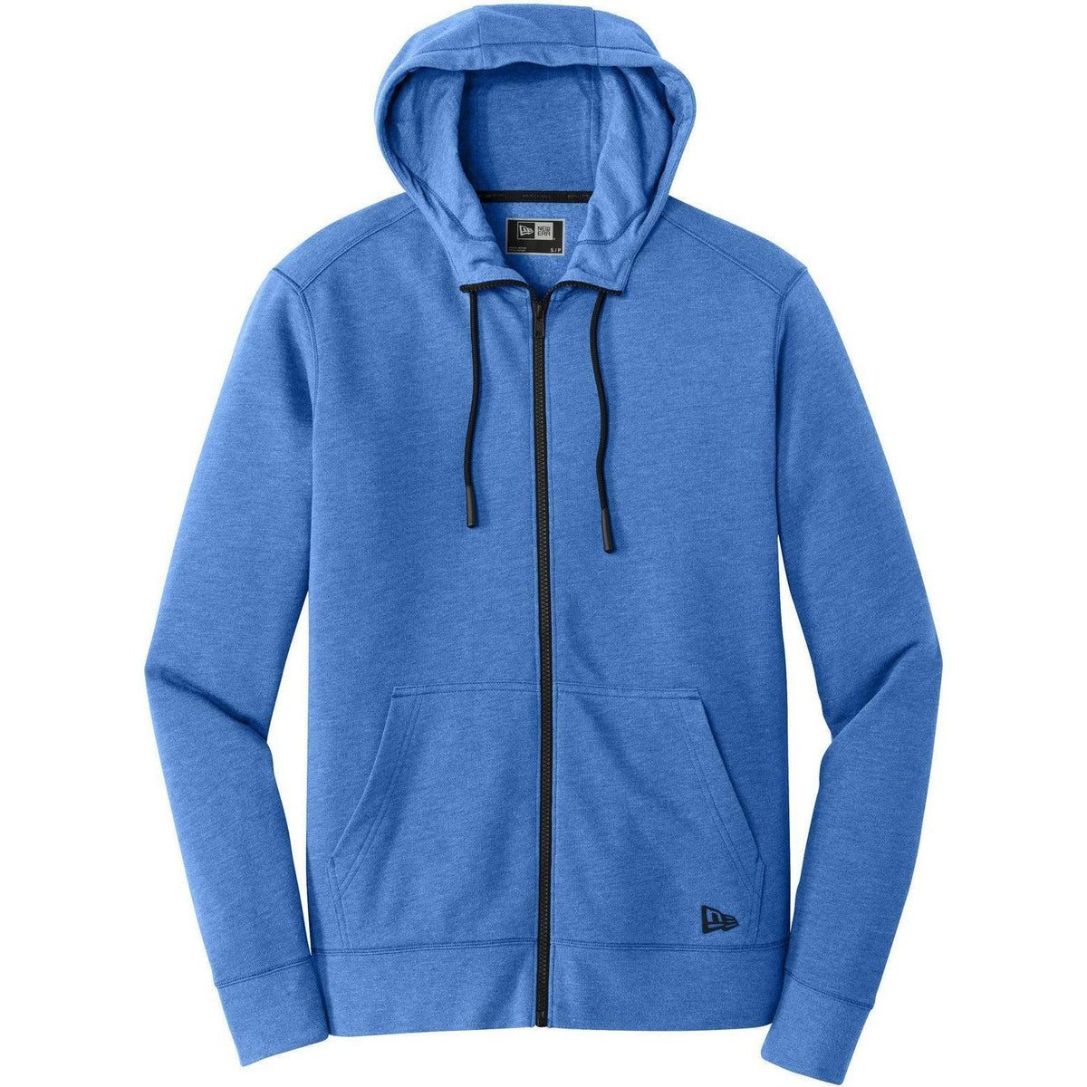 no-logo New Era Tri-Blend Fleece Full-Zip Hoodie-Full Zips-New Era-Royal Heather-S-Thread Logic
