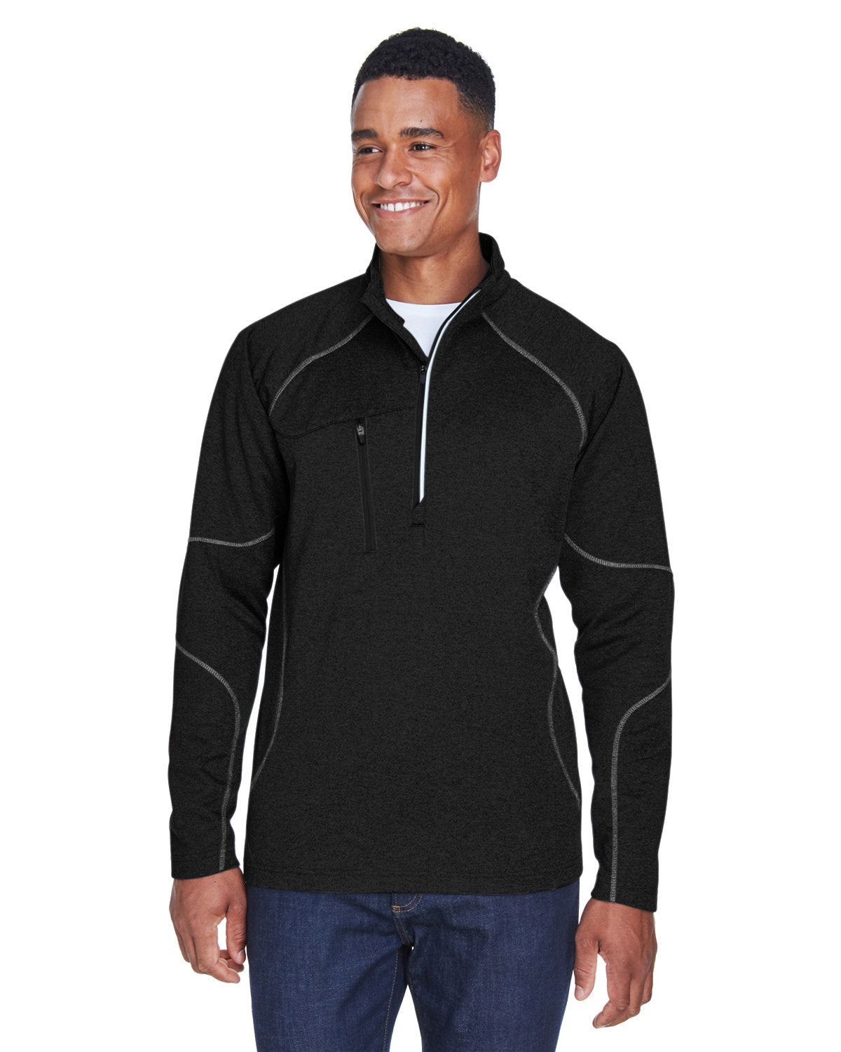  North End Catalyst Performance Fleece Quarter-Zip-Men's Layering-North End-Black-S-Thread Logic