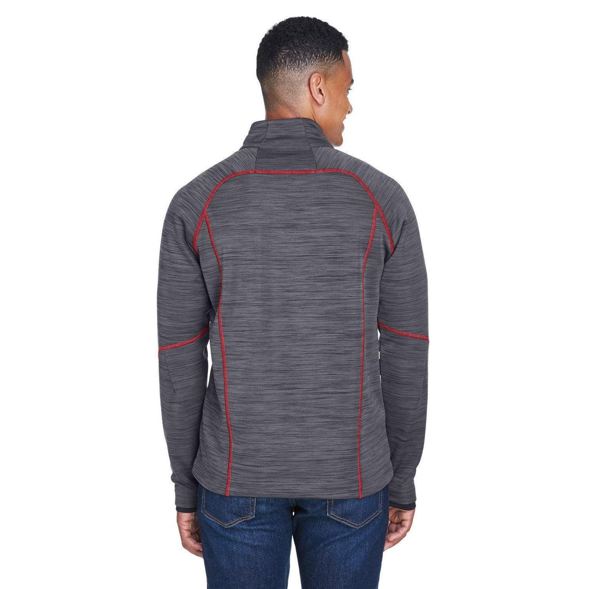 no-logo North End Flux Mélange Bonded Fleece Jacket-Men's Jackets-North End-Thread Logic