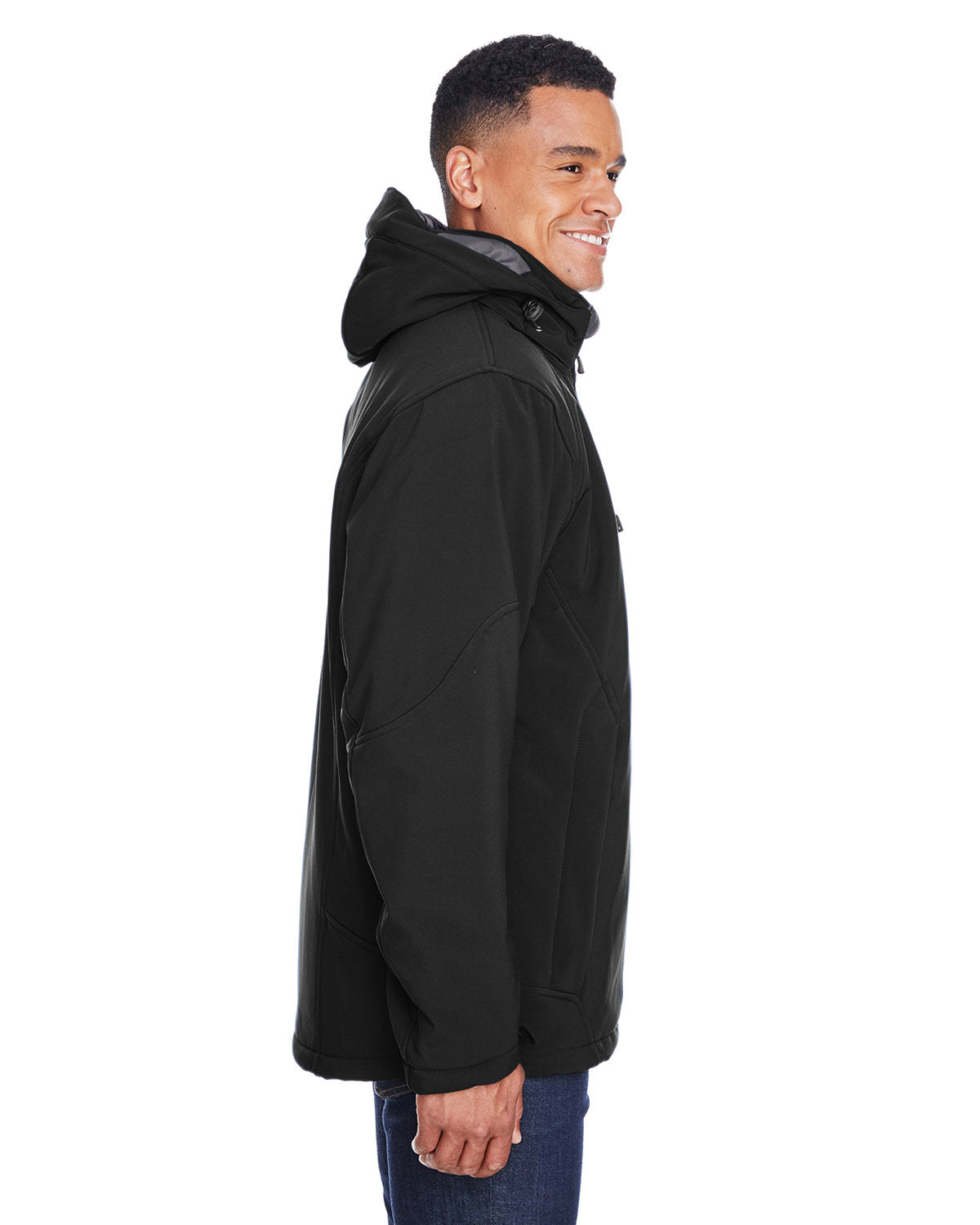 no-logo North End Glacier Insulated Three-Layer Fleece Bonded Soft Shell Jacket-Men's Jackets-North End-Thread Logic