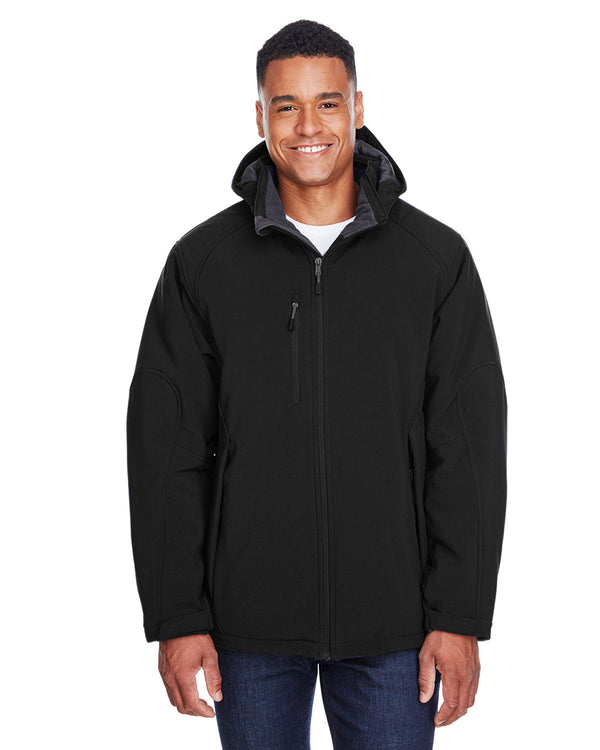  North End Glacier Insulated Three-Layer Fleece Bonded Soft Shell Jacket-Men's Jackets-North End-Black-S-Thread Logic