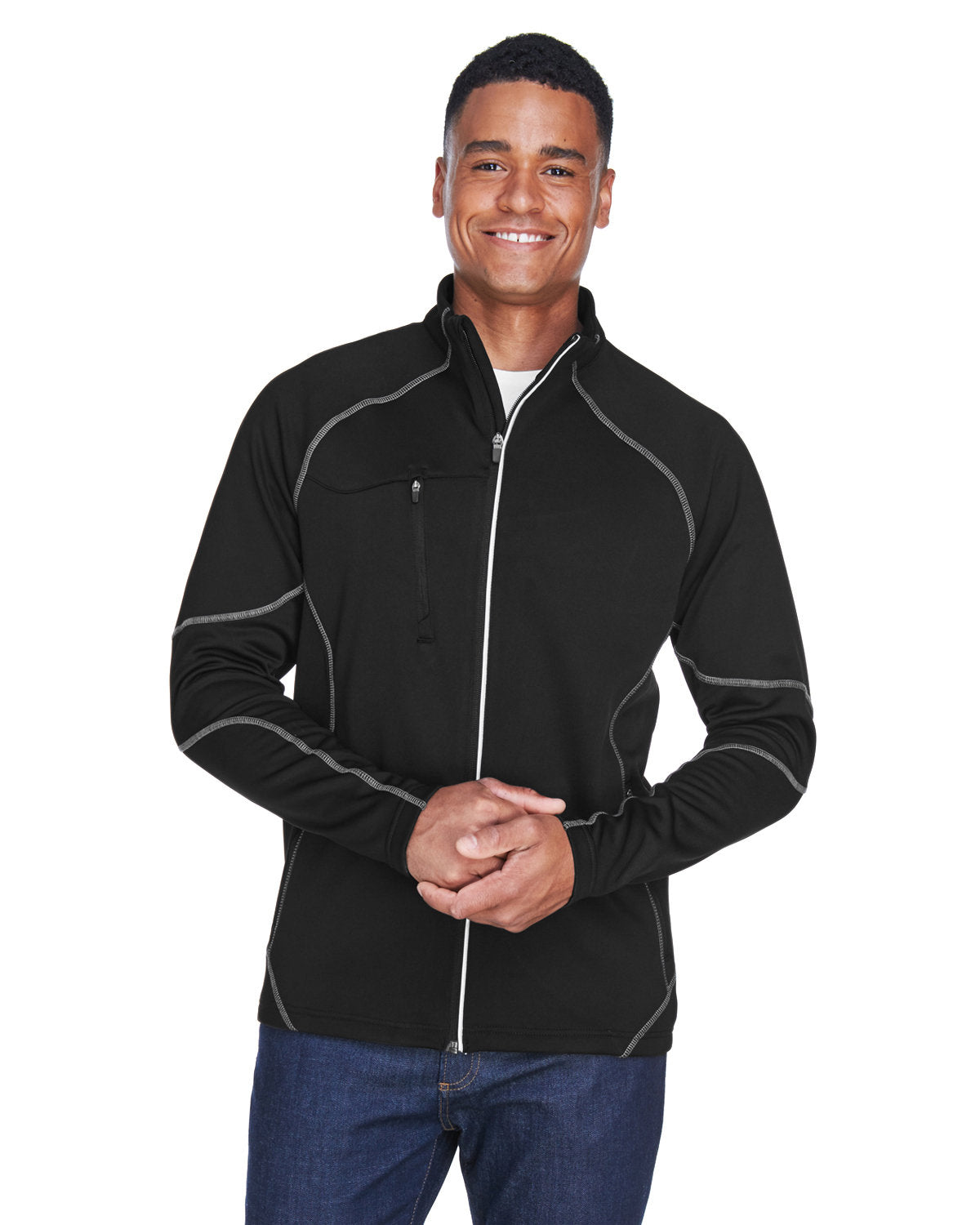  North End Gravity Performance Fleece Jacket-Men's Jackets-North End-Black-S-Thread Logic