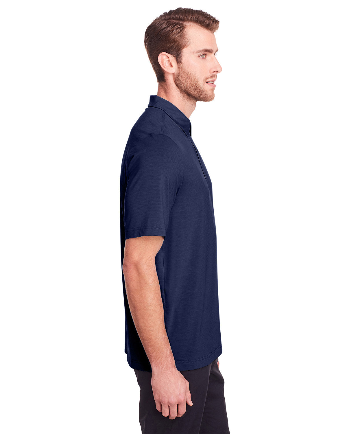 no-logo North End Jaq Snap-Up Stretch Performance Polo-Men's Polos-North End-Thread Logic