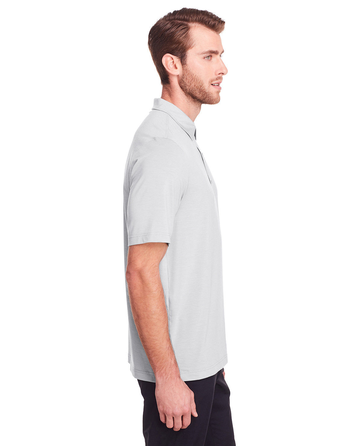 no-logo North End Jaq Snap-Up Stretch Performance Polo-Men's Polos-North End-Thread Logic
