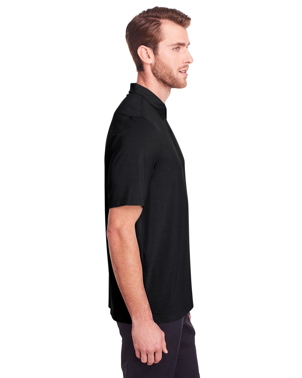 no-logo North End Jaq Snap-Up Stretch Performance Polo-Men's Polos-North End-Thread Logic