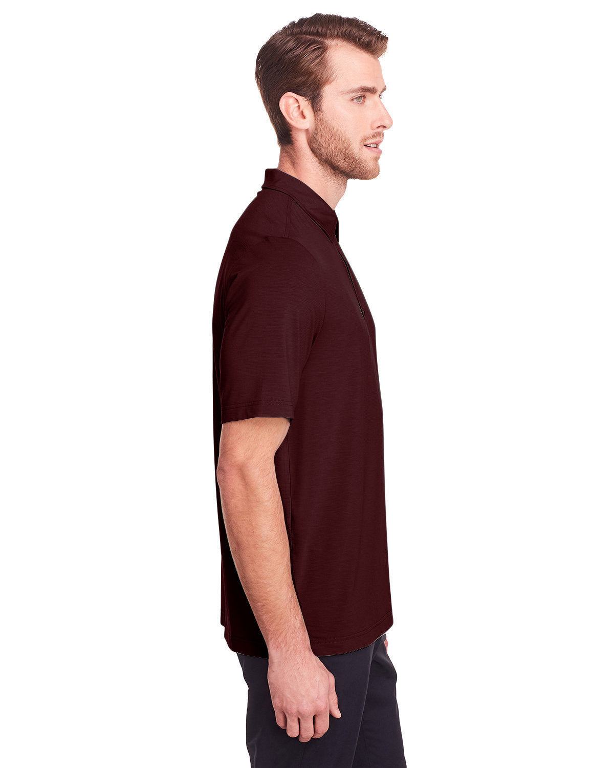 no-logo North End Jaq Snap-Up Stretch Performance Polo-Men's Polos-North End-Thread Logic