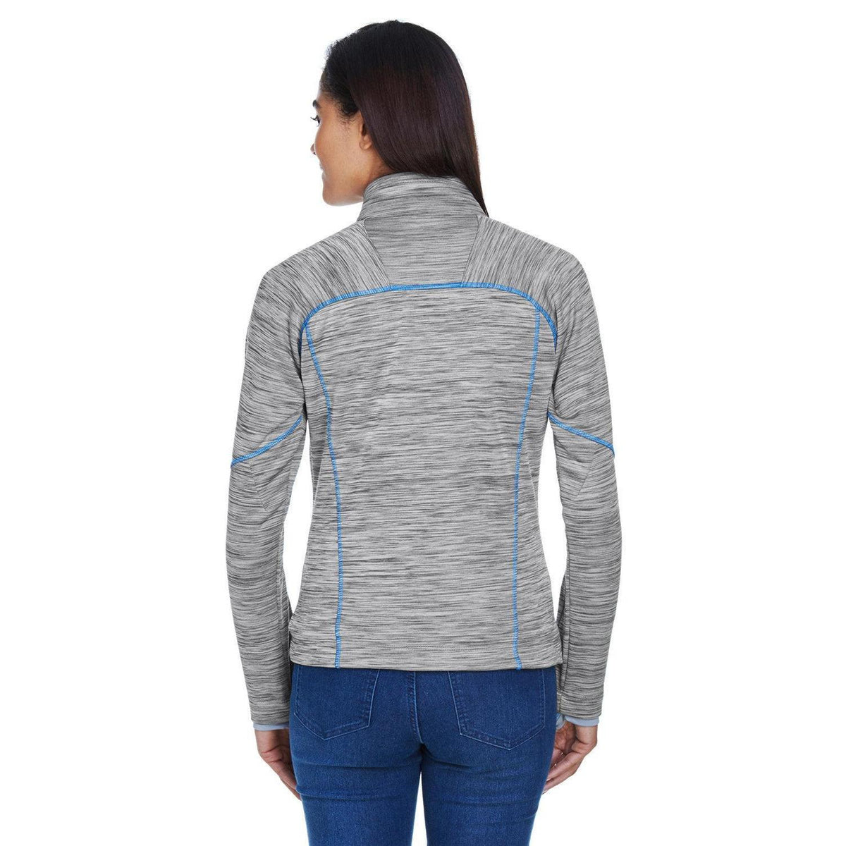 no-logo North End Ladies Flux Mélange Bonded Fleece Jacket-Ladies Jackets-North End-Thread Logic