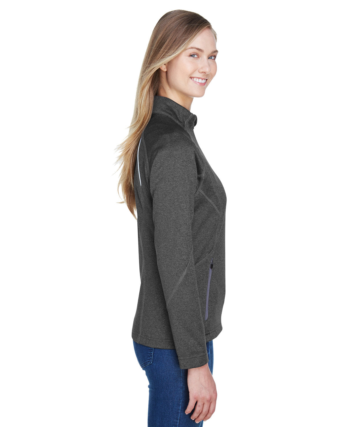 no-logo North End Ladies Gravity Performance Fleece Jacket-Ladies Jackets-North End-Thread Logic
