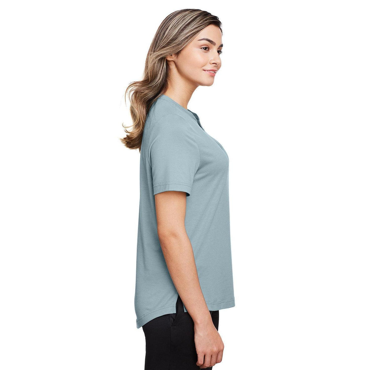 no-logo North End Ladies Jaq Snap-Up Stretch Performance Polo-Ladies Polos-North End-Thread Logic