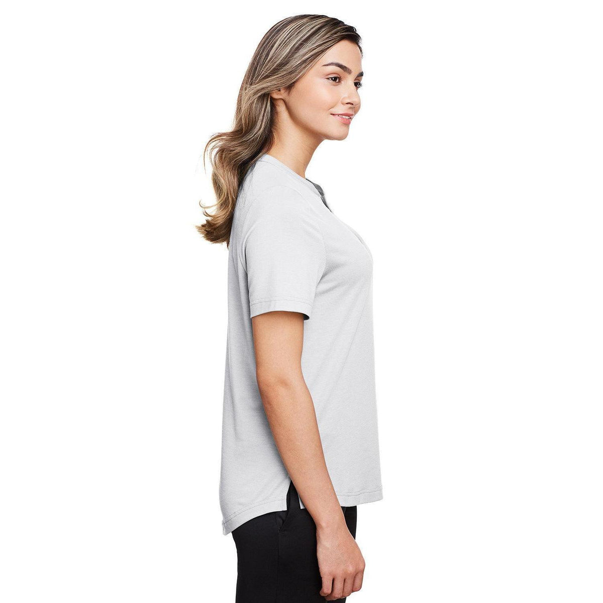 no-logo North End Ladies Jaq Snap-Up Stretch Performance Polo-Ladies Polos-North End-Thread Logic