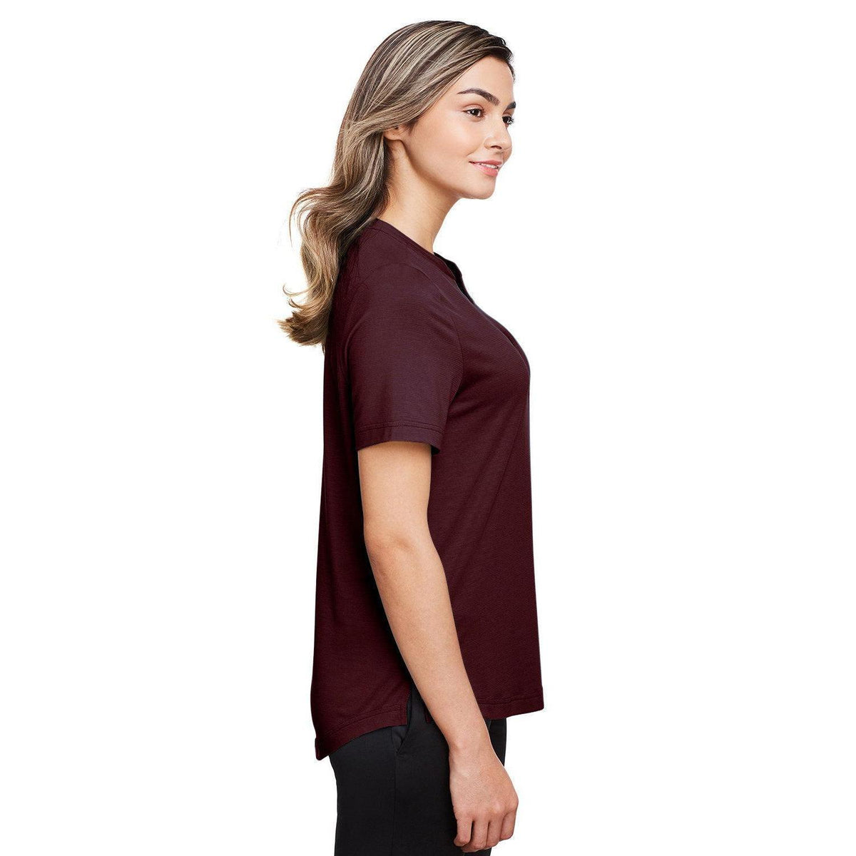 no-logo North End Ladies Jaq Snap-Up Stretch Performance Polo-Ladies Polos-North End-Thread Logic