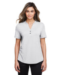 North End Ladies Jaq Snap-Up Stretch Performance Polo-Ladies Polos-North End-Platinum-S-Thread Logic