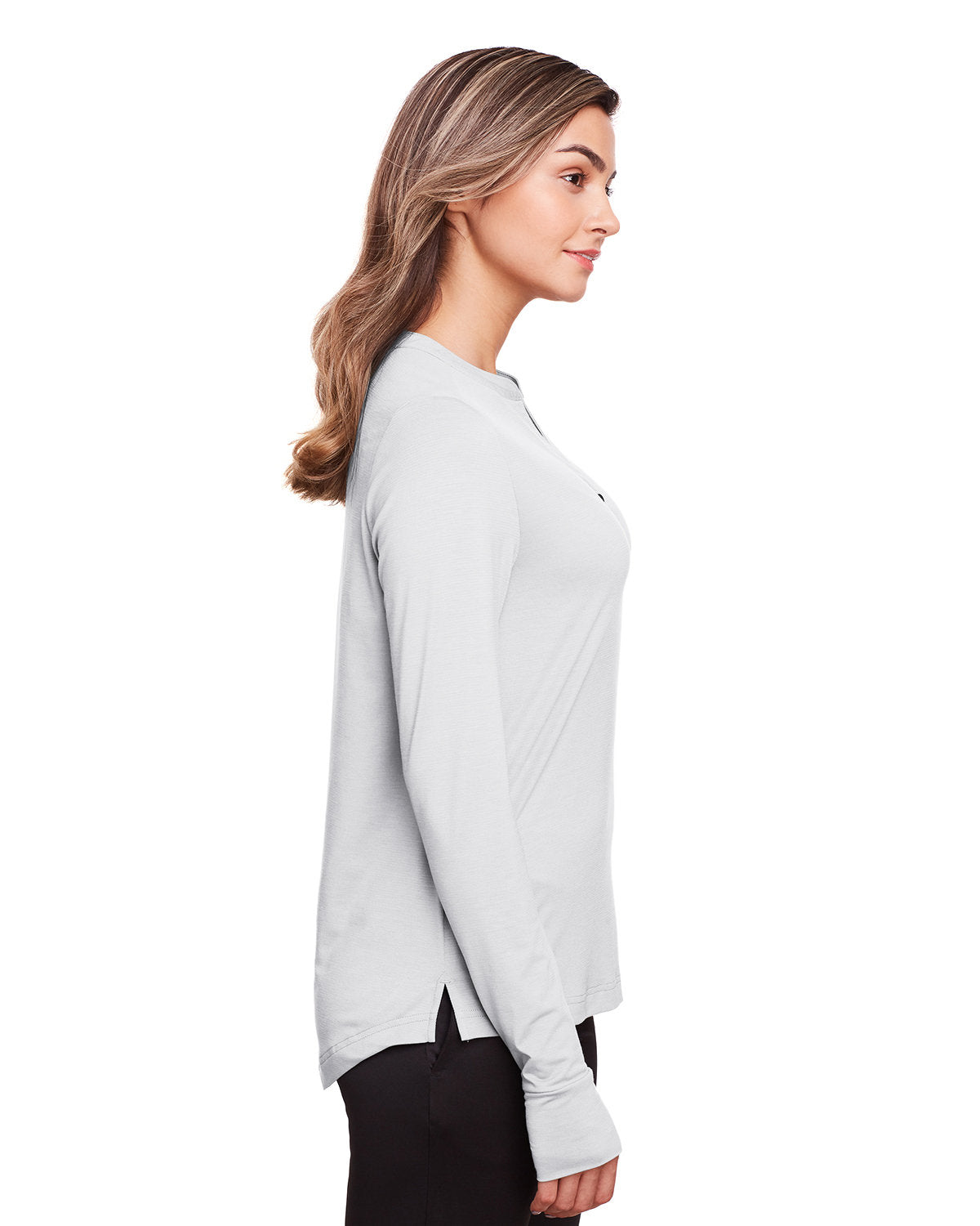 no-logo North End Ladies Jaq Snap-Up Stretch Performance Pullover-Ladies Layering-North End-Thread Logic