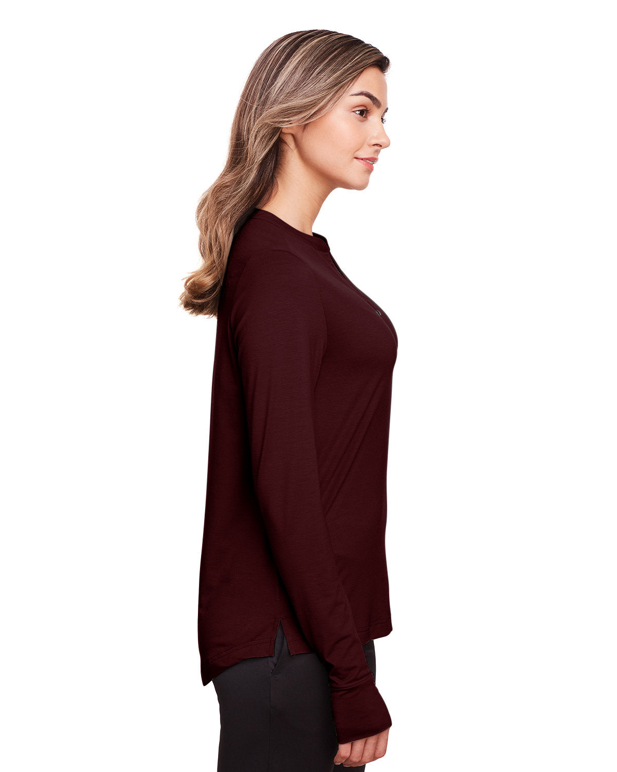 no-logo North End Ladies Jaq Snap-Up Stretch Performance Pullover-Ladies Layering-North End-Thread Logic