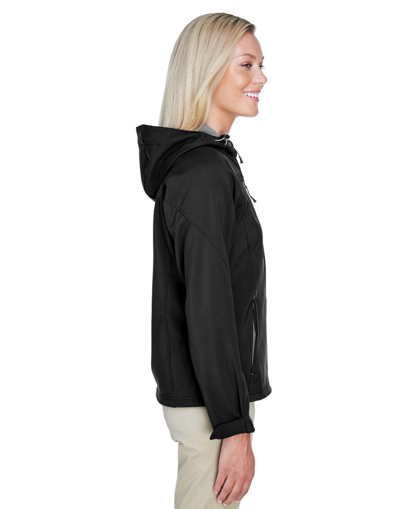 no-logo North End Ladies Prospect Two-Layer Fleece Bonded Soft Shell Hooded Jacket-Ladies Jackets-North End-Thread Logic