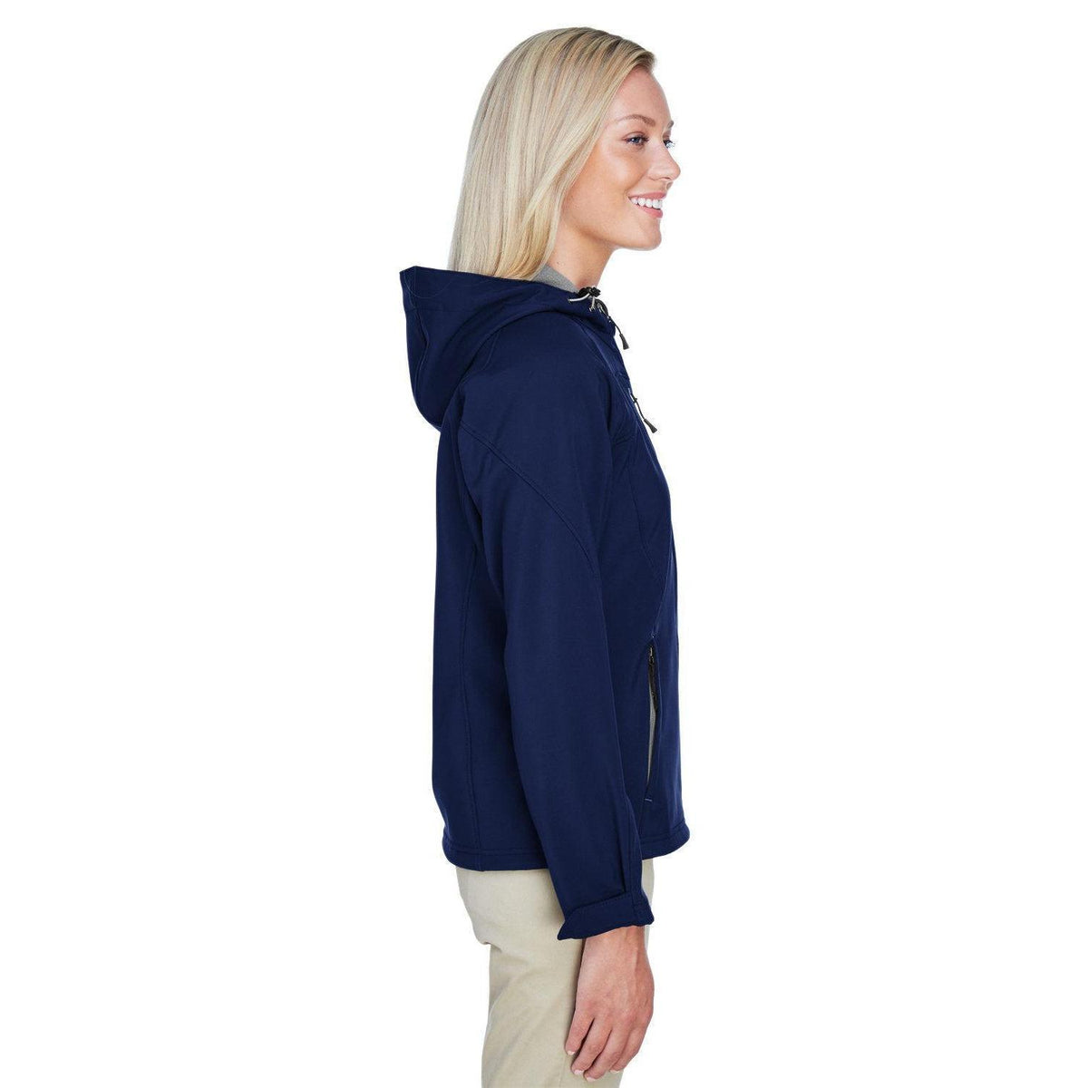 no-logo North End Ladies Prospect Two-Layer Fleece Bonded Soft Shell Hooded Jacket-Ladies Jackets-North End-Thread Logic