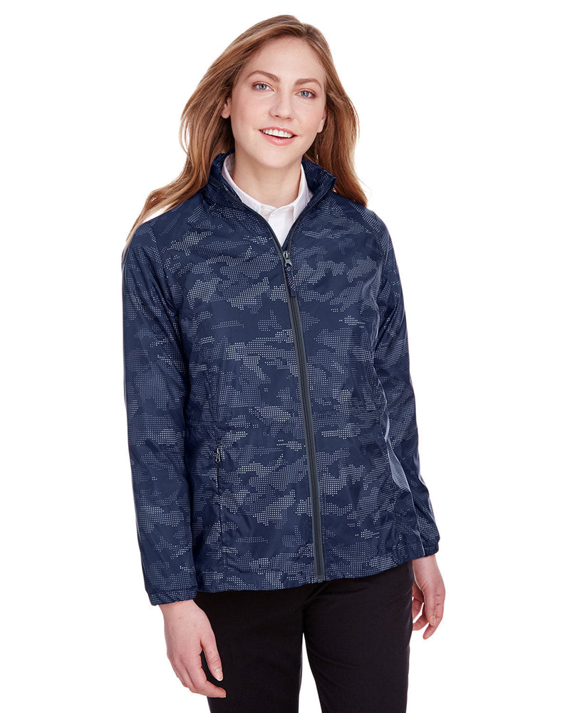  North End Ladies Rotate Reflective Jacket-Ladies Jackets-North End-Classic Navy/Carbon-S-Thread Logic