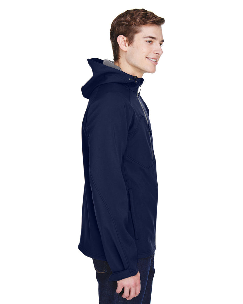 no-logo North End Prospect Two-Layer Fleece Bonded Soft Shell Hooded Jacket-Men's Jackets-North End-Thread Logic