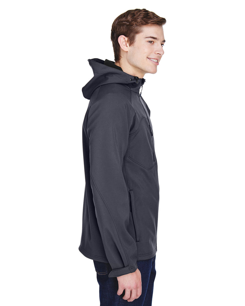 no-logo North End Prospect Two-Layer Fleece Bonded Soft Shell Hooded Jacket-Men's Jackets-North End-Thread Logic