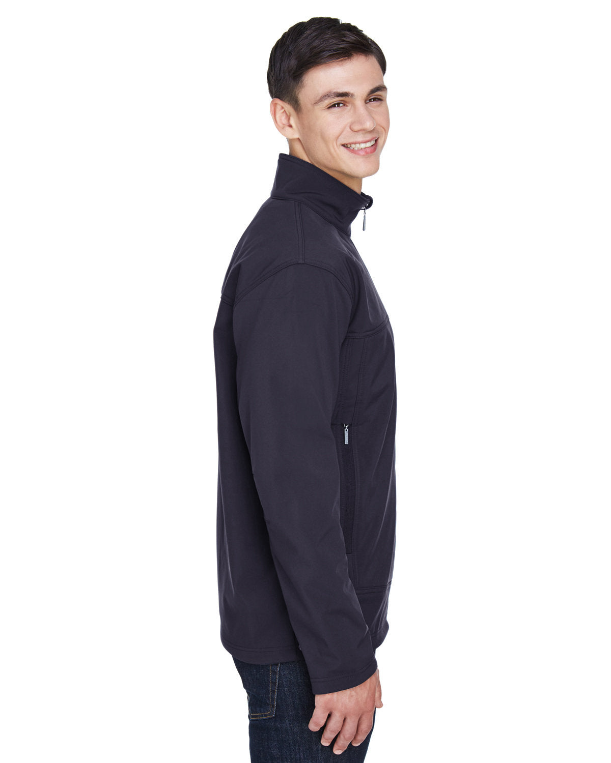 no-logo North End Three-Layer Fleece Bonded Performance Soft Shell Jacket-Men's Jackets-North End-Thread Logic