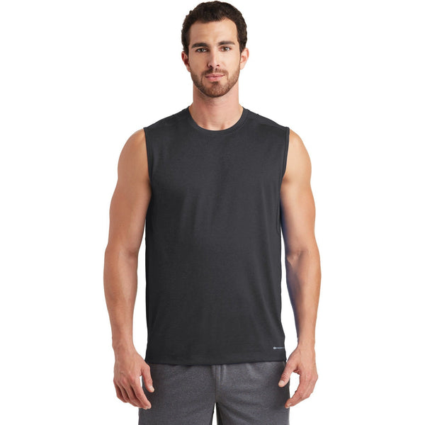 no-logo CLOSEOUT - OGIO Sleeveless Pulse Crew-OGIO-Blacktop-L-Thread Logic