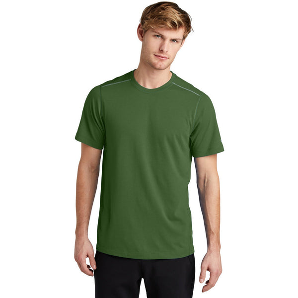 no-logo CLOSEOUT - OGIO Peak Tee-OGIO-Grit Green-S-Thread Logic