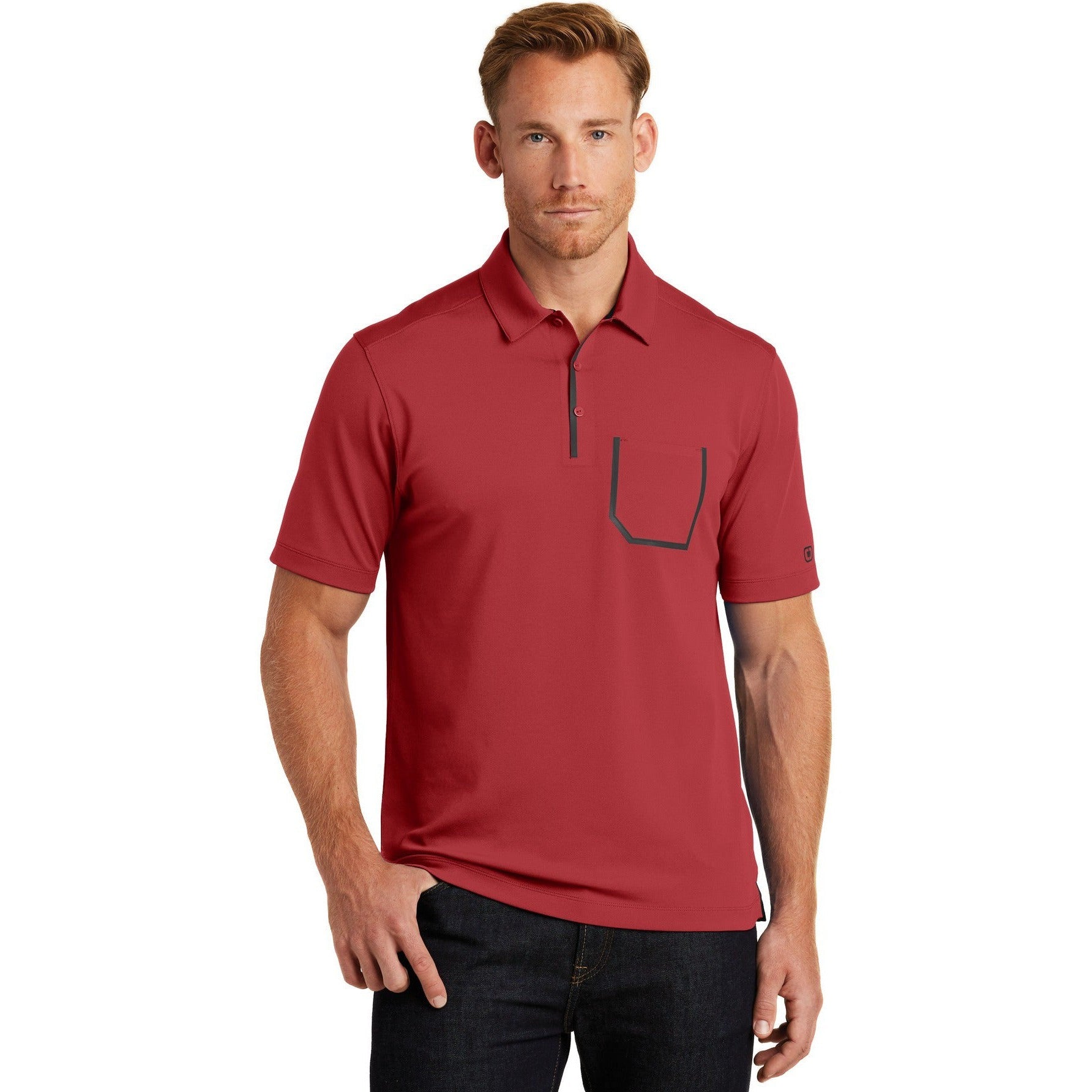 no-logo CLOSEOUT - OGIO Fuse Polo-OGIO-Signal Red-XS-Thread Logic