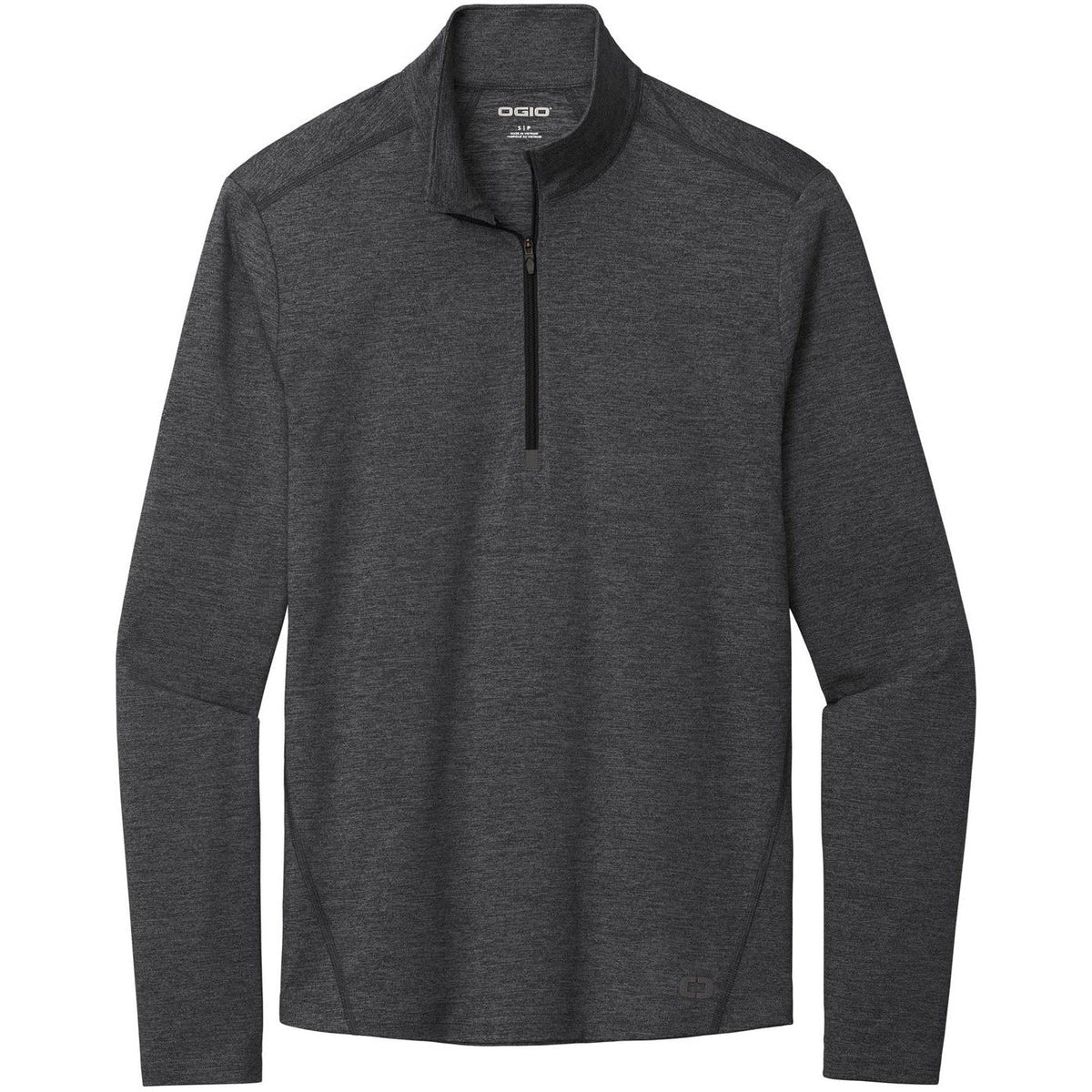 no-logo OGIO ENDURANCE Force 1/4-Zip-Quarter Zips-OGIO-Blacktop Heather-S-Thread Logic