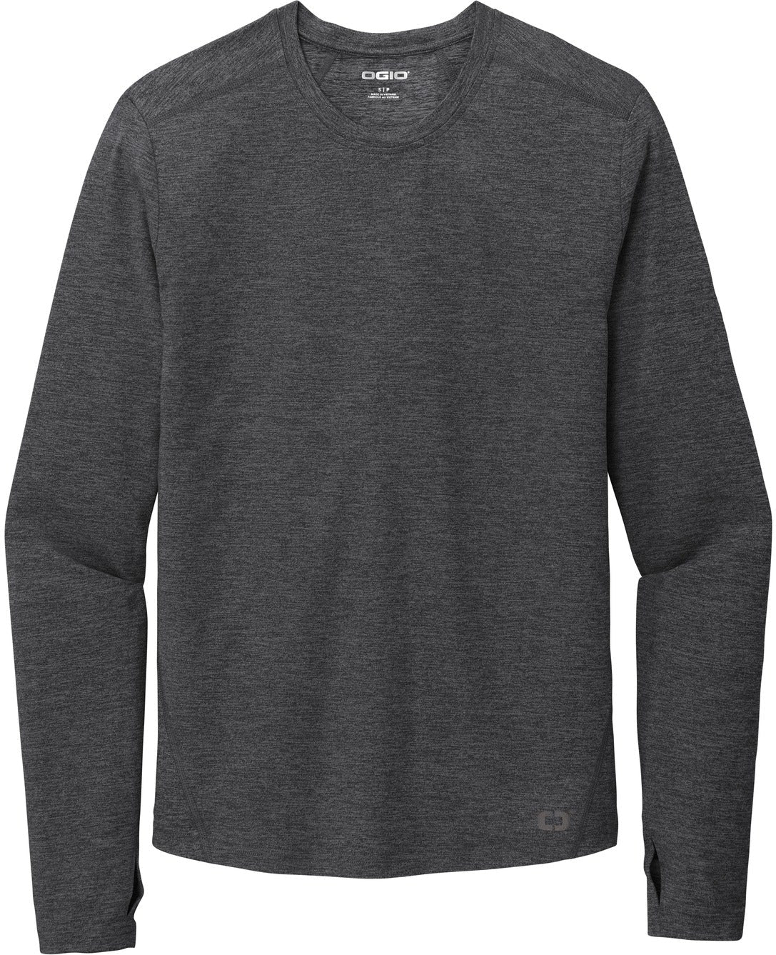No-Logo CLOSEOUT - OGIO Endurance Force Long Sleeve Tee-Active-OGIO-Blacktop Heather-S-Thread Logic