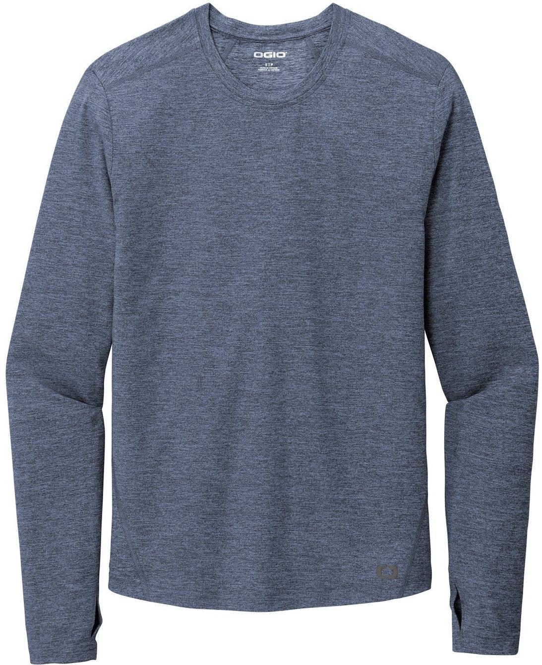 No-Logo CLOSEOUT - OGIO Endurance Force Long Sleeve Tee-Active-OGIO-Blue Indigo Heather-S-Thread Logic