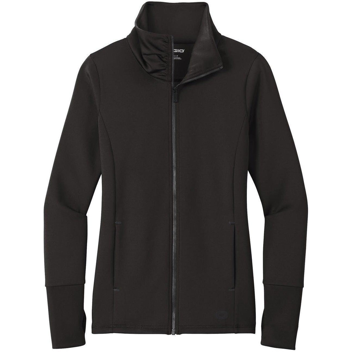 no-logo OGIO Women's Endurance Modern Performance Full-Zip-Full Zips-OGIO-Blacktop-XS-Thread Logic