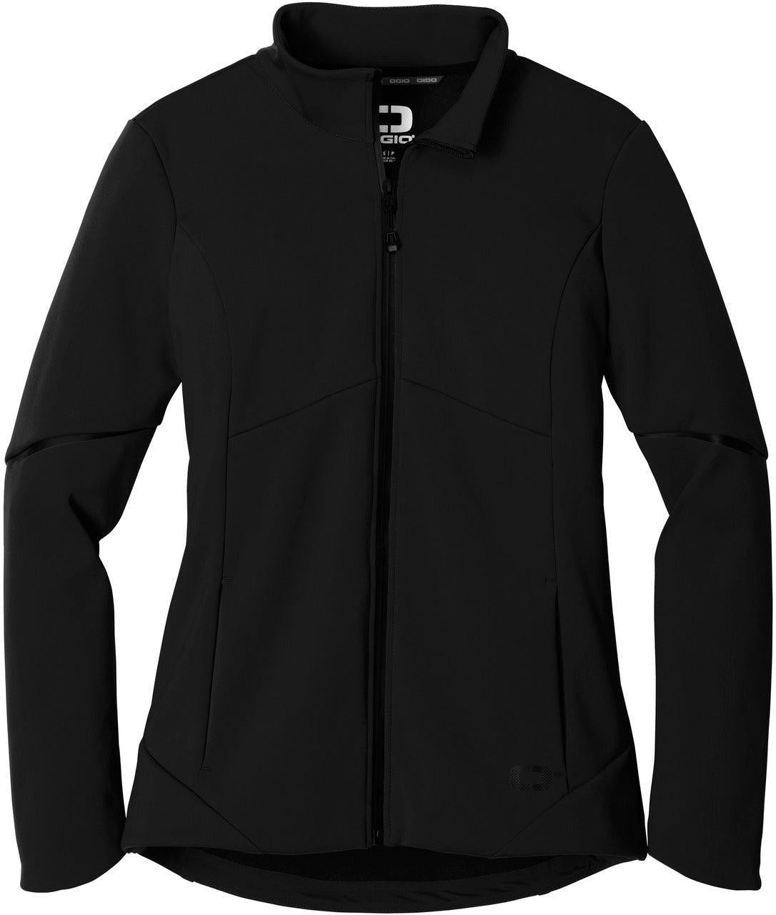 No-Logo CLOSEOUT - OGIO Ladies Exaction Soft Shell Jacket-Active-OGIO-Blacktop-XS-Thread Logic