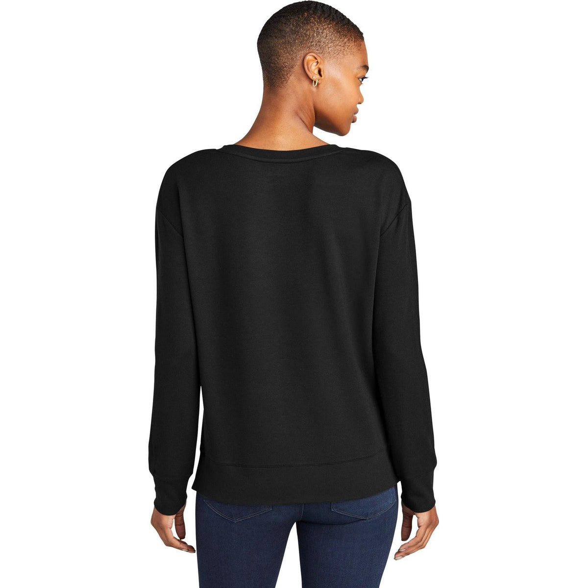 no-logo OGIO Ladies Luuma Flex Long Sleeve V-Neck-Regular-OGIO-Thread Logic