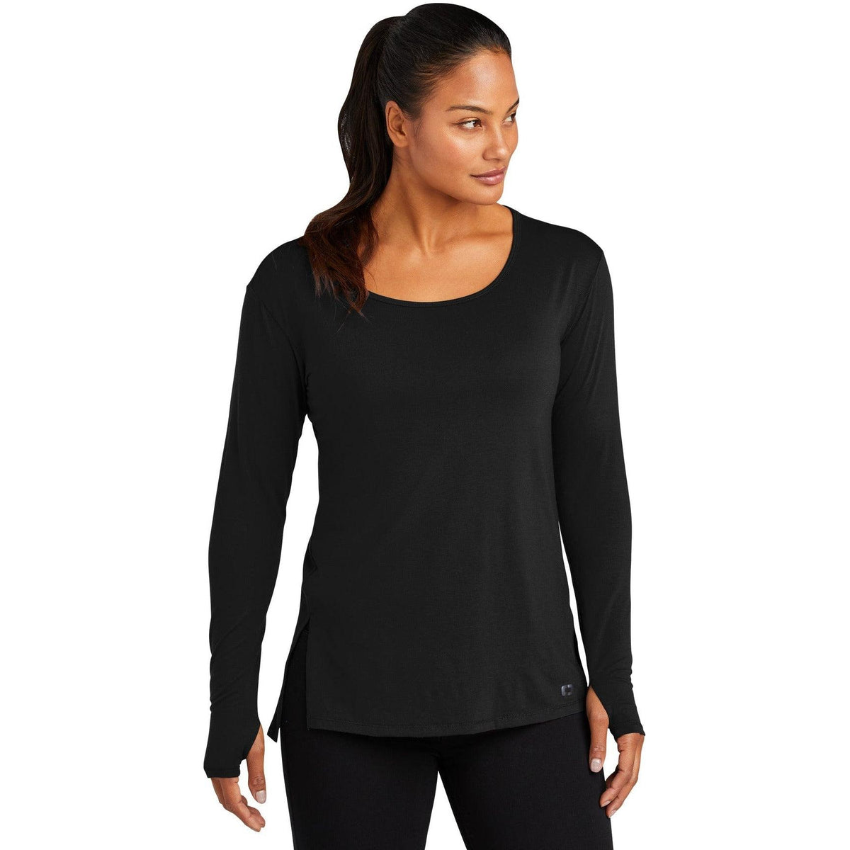 no-logo OGIO Ladies Luuma Long Sleeve Tunic-Active-OGIO-Thread Logic