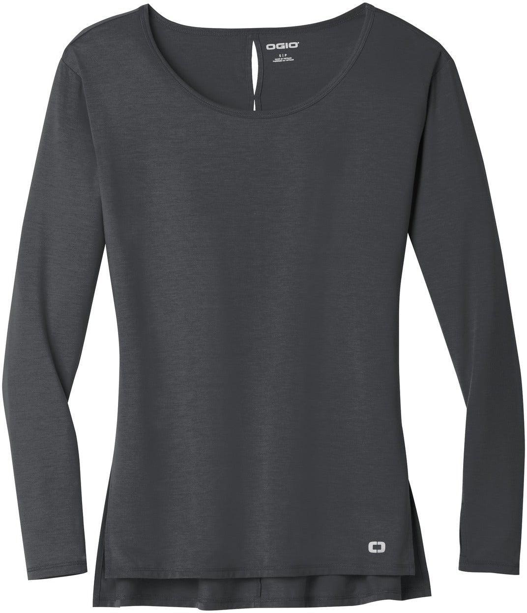 No-Logo CLOSEOUT - OGIO Ladies Luuma Long Sleeve Tunic-Discontinued-OGIO-Diesel Grey-S-Thread Logic