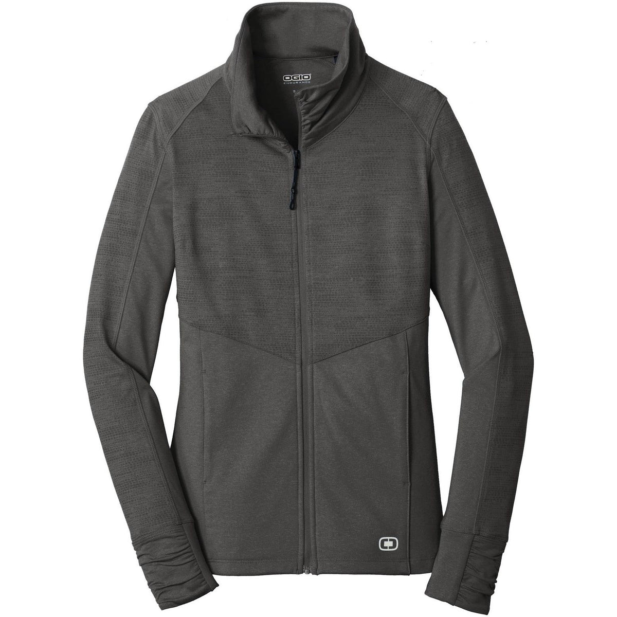 no-logo OGIO Women's Sonar Full-Zip-Full Zips-OGIO-Blacktop Heather-XS-Thread Logic