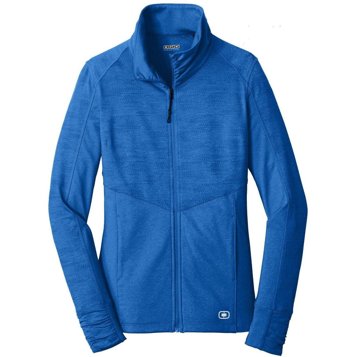 no-logo OGIO Women's Sonar Full-Zip-Full Zips-OGIO-Electric Blue Heather-XS-Thread Logic