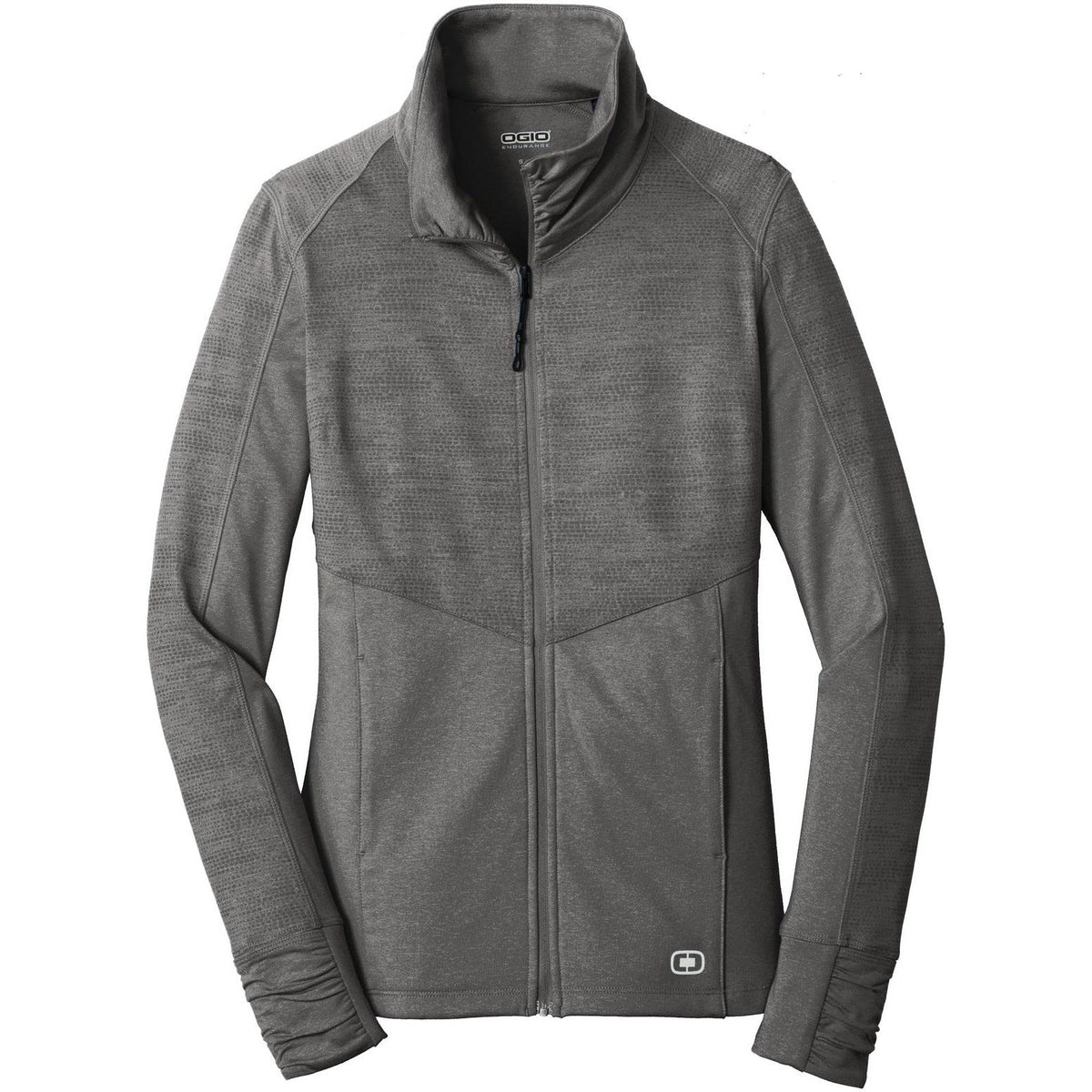 no-logo OGIO Women's Sonar Full-Zip-Full Zips-OGIO-Track Grey Heather-XS-Thread Logic
