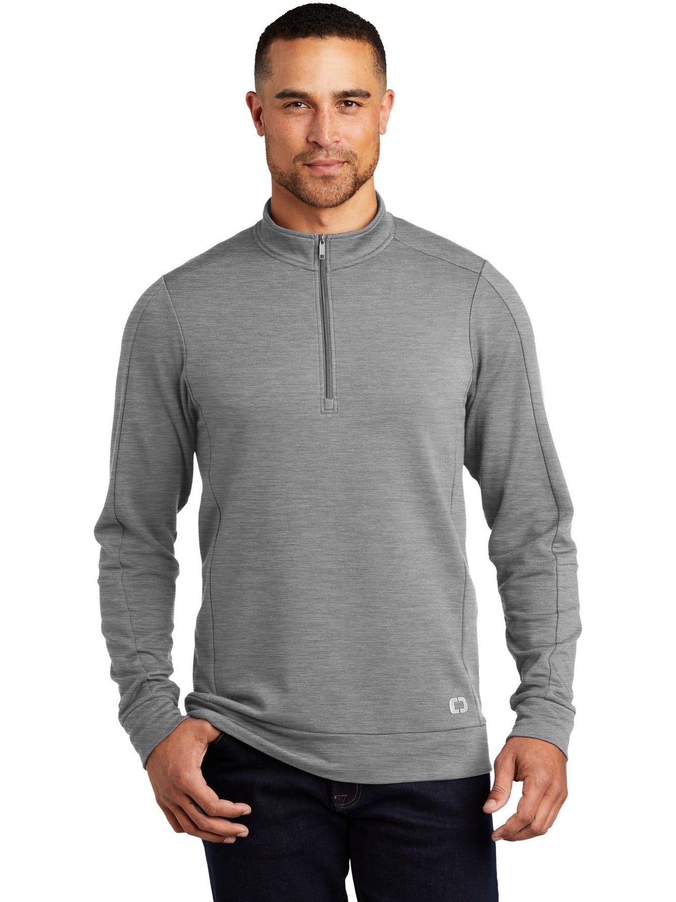 no-logo OGIO Luuma 1/2-Zip Fleece-Regular-OGIO-Thread Logic
