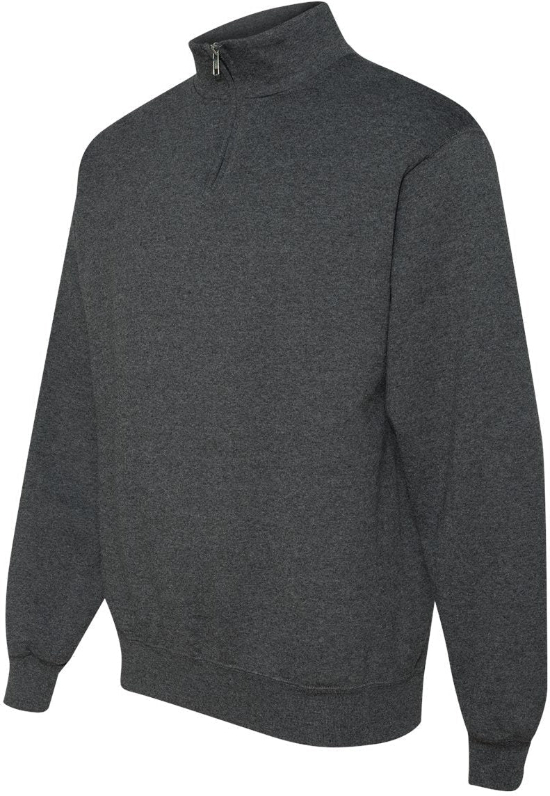 no-logo Jerzees Nublend® Cadet Collar Quarter-Zip Sweatshirt-Fleece-JERZEES-Thread Logic