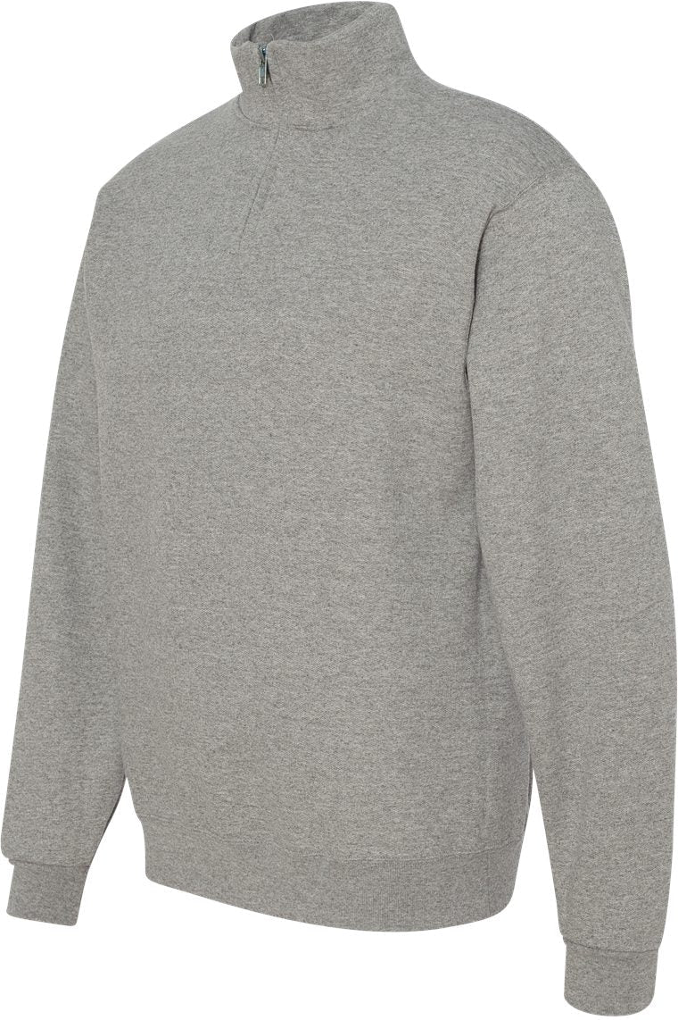 no-logo Jerzees Nublend® Cadet Collar Quarter-Zip Sweatshirt-Fleece-JERZEES-Thread Logic