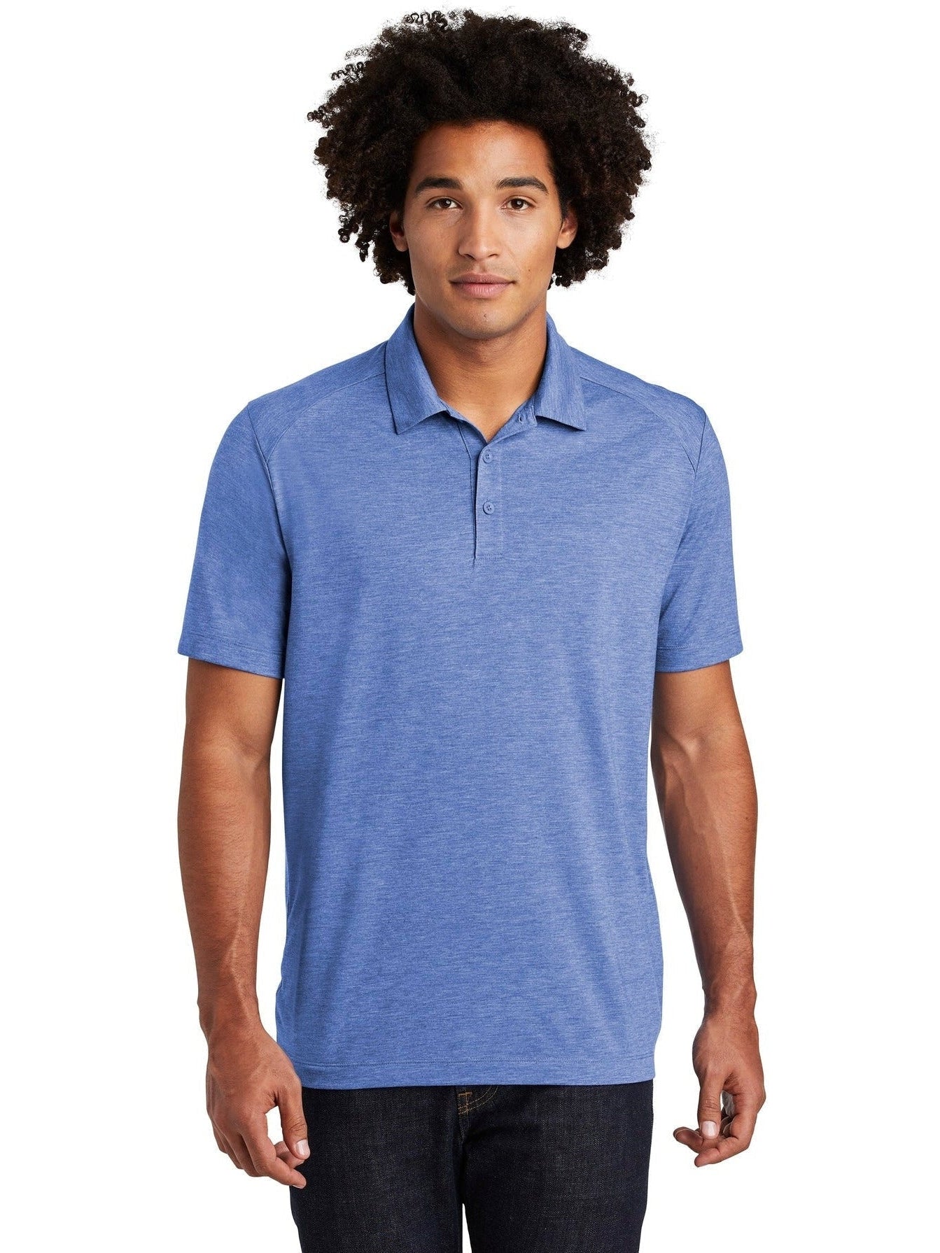 no-logo OUTLET-Sport-Tek PosiCharge Tri-Blend Wicking Polo-Regular-Sport-Tek-Thread Logic
