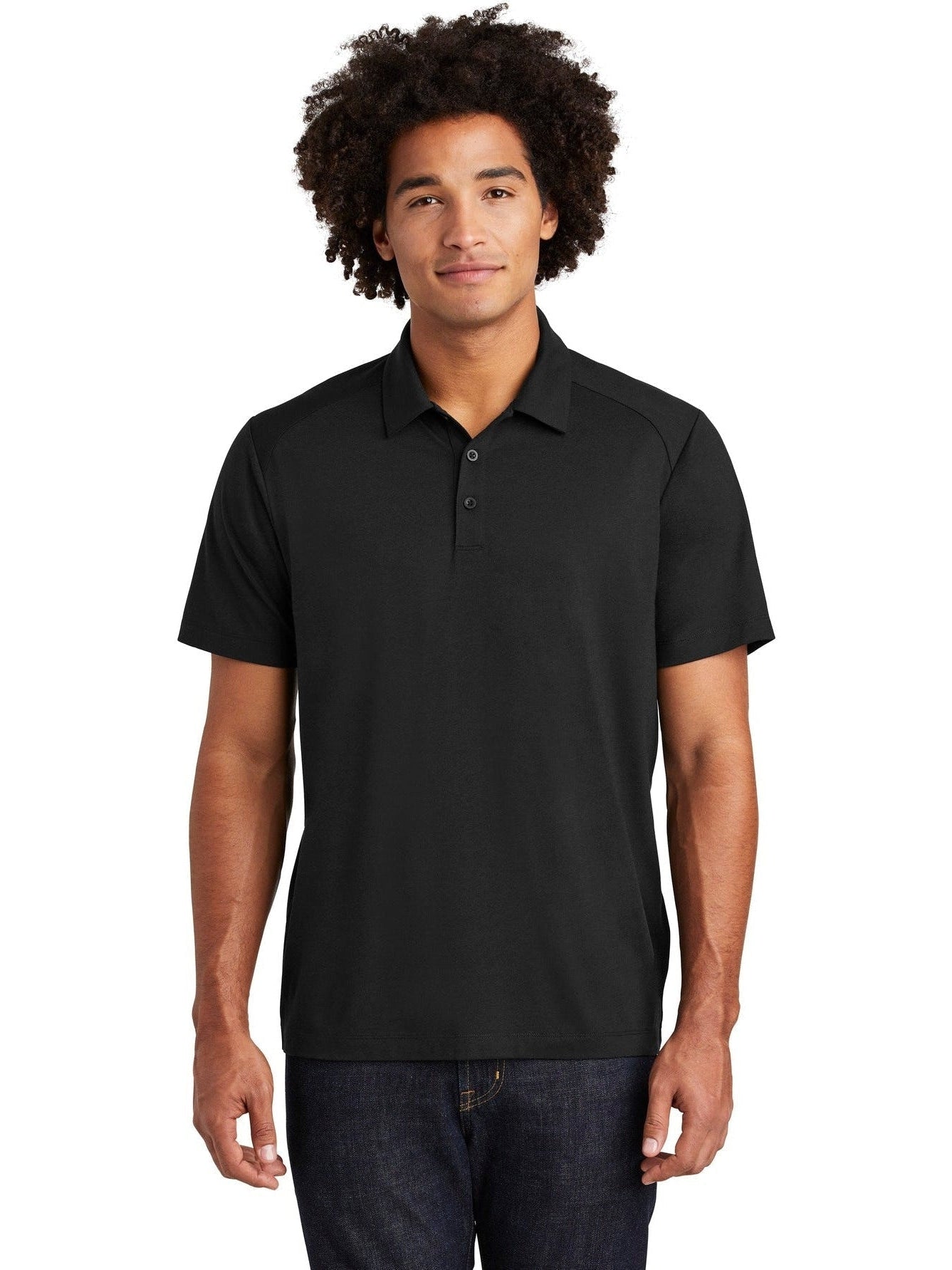 no-logo OUTLET-Sport-Tek PosiCharge Tri-Blend Wicking Polo-Regular-Sport-Tek-Thread Logic