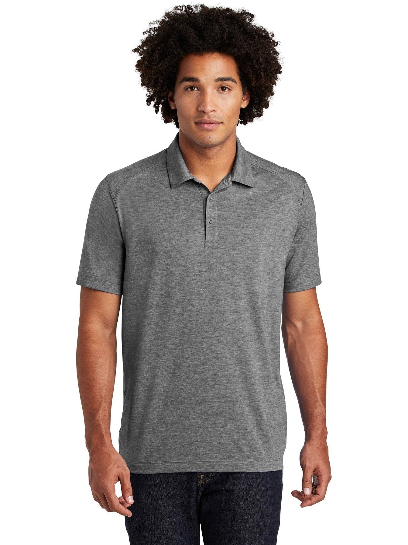 no-logo OUTLET-Sport-Tek PosiCharge Tri-Blend Wicking Polo-Regular-Sport-Tek-Thread Logic